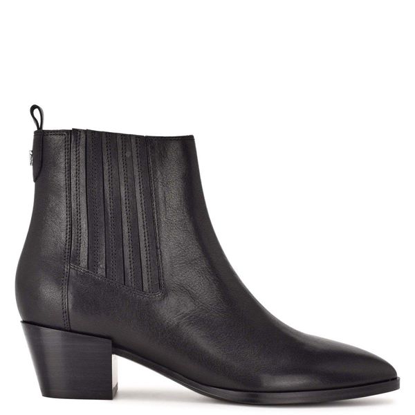 Nine West Applez Black Ankle Boots | Ireland 06Z63-2B07